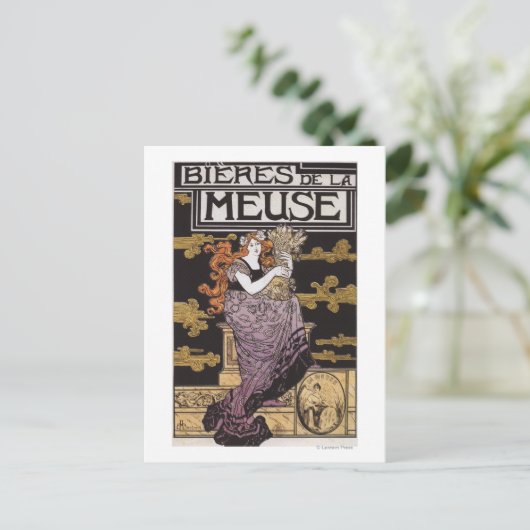 Bieres de la Meuse Promotional Poster Briefkaart (Staand voorkant)