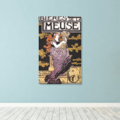 Bieres de la Meuse Promotional Poster Canvas Afdruk (Insitu (Houten vloer))