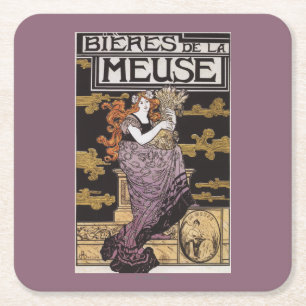 Bieres de la Meuse Promotional Poster Kartonnen Onderzetters