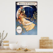 Bieres du Croissant 1895 Antieke Print (Keuken)