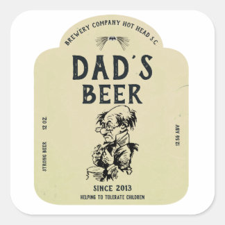 Bieretiket Vierkante Sticker