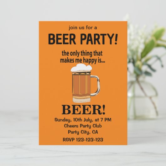 Bierfeest Drink Bier Kaart (Staand voorkant)