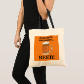 Bierfeest Drink Funny Beer Tote Bag (Voorkant (product))