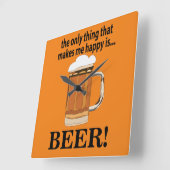 Bierfeest Drink Funny Beer Vierkante Klok (Hoek)