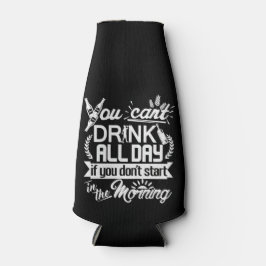 Bierfeest Drink Humor Typografie Gepersonaliseerd Flesjeskoeler
