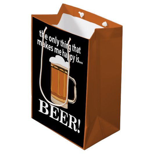 Bierfeest Drinken Grappig Bier Medium Cadeauzakje (Voorkant Gekanteld)