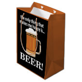 Bierfeest Drinken Grappig Bier Medium Cadeauzakje (Achterkant Gekanteld)
