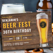 Bierfeest Mannen rustieke houten achtertuin 30e ve Kaart