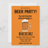 Bierfeestje met bier drinken kaart (Voorkant)
