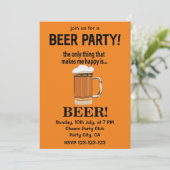 Bierfeestje met bier drinken kaart (Staand voorkant)