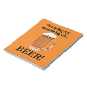 Bierfeestje met bier drinken notitieblok (Linkerzijde)