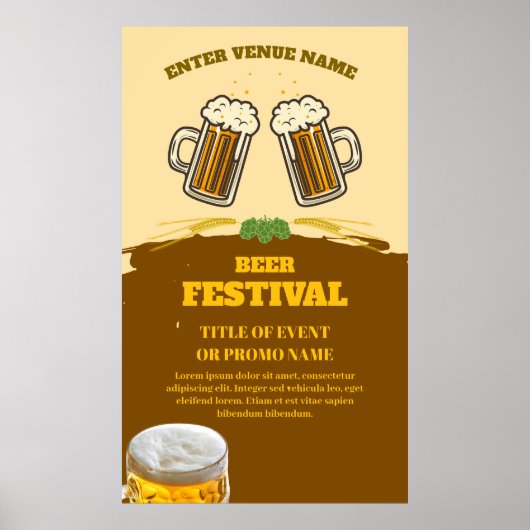 Bierfestival Custom Poster (Voorkant)