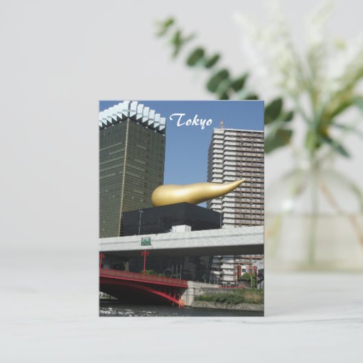 bierflame tokyo briefkaart (Staand voorkant)