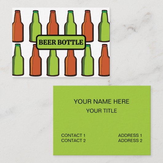 Bierfles Drink Brouwerij Visitekaartje (Voorkant / Achterkant)