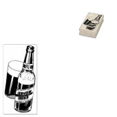 Bierfles en glas rubberstempel (Gestempeld)