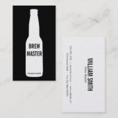 Bierfles (goudkleurig) visitekaartje (Voorkant / Achterkant)