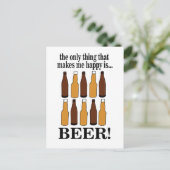Bierfles Grappig Bier Briefkaart (Staand voorkant)
