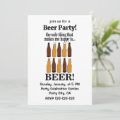 Bierfles Grappig Bier Kaart (Staand voorkant)