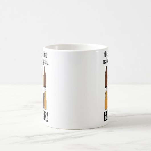 Bierfles Grappig Bier Koffiemok (Center)