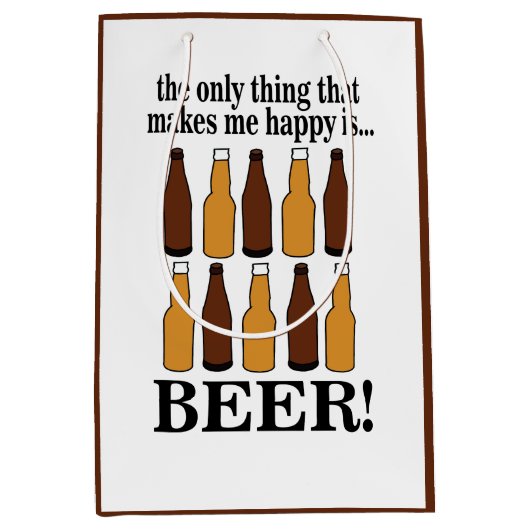 Bierfles Grappig Bier Medium Cadeauzakje (Voorkant)