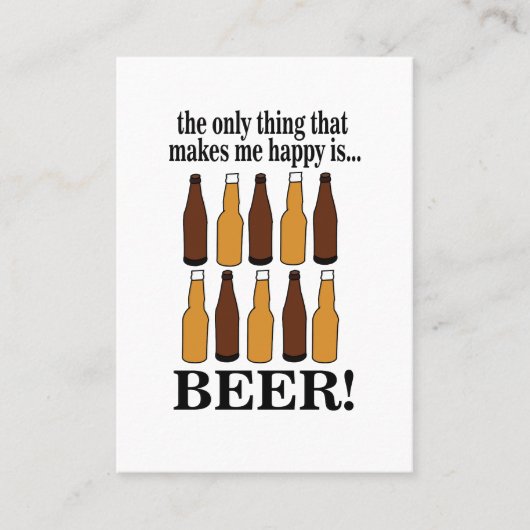 Bierfles Grappig Bier Visitekaartje (Voorkant)