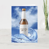 Bierfles in Ocean Wave Kaart (Voorkant)