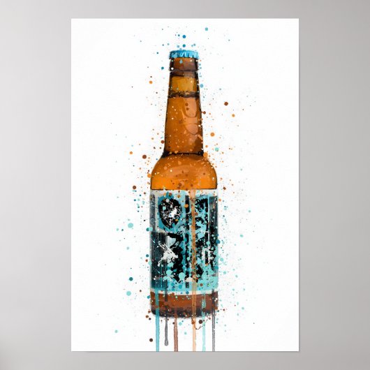 Bierfles Muur Kunstprint 'Rebel Rebel' Poster (Voorkant)