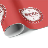 Bierfles Pet rood Cadeaupapier (Rol Hoek)