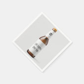 bierfles voor 21e verjaardagsfeest servet (Hoek)