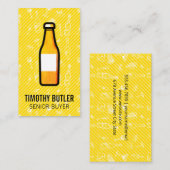 Bierfles wijn accessoire patronen visitekaartje (Voorkant / Achterkant)