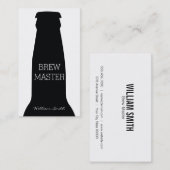 Bierfles (zwart) visitekaartje (Voorkant / Achterkant)