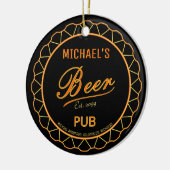 Bierflesdop Pub Keramisch Ornament (Links)