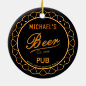 Bierflesdop Pub Keramisch Ornament (Achterkant)