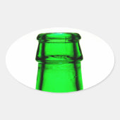 Bierfleshals Ovale Sticker (Voorkant)