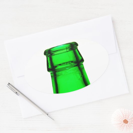 Bierfleshals Ovale Sticker (Envelop)