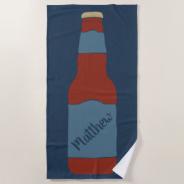 Bierflesje Grafisch aangepast Strandlaken