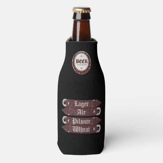Bierflesje Pet/flesopening grijs/wit Flesjeskoeler (Fles Voorkant)