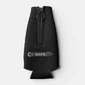 Bierflesje Pet/flesopening grijs/wit Flesjeskoeler (Achterkant)