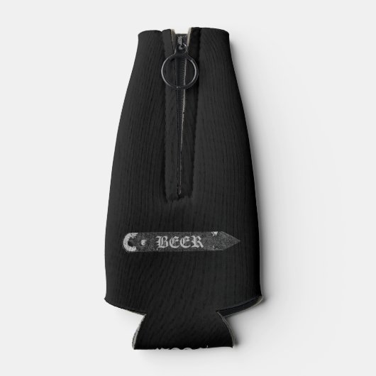 Bierflesje Pet/flesopening grijs/wit Flesjeskoeler (Achterkant)