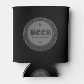 Bierflesje Pet grijs/zwart Blikjeskoeler (Voorkant)