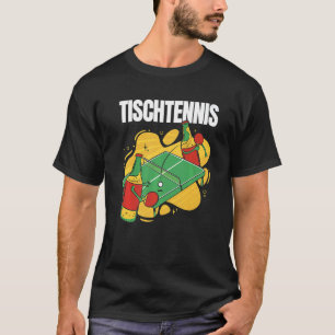 Bierflesjes met tafeltennisbaktanner t-shirt