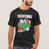 Bierflesjes met tafeltennisbaktanner t-shirt (Voorkant)