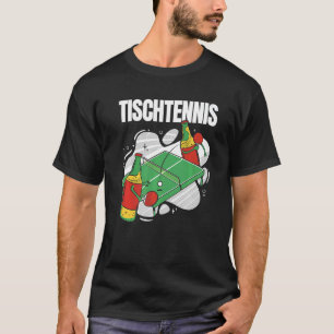 Bierflesjes met tafeltennisbaktanner t-shirt