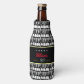 Bierflesjes met zwart etiket flesjeskoeler (Fles Voorkant)