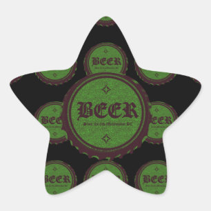 Bierflesjes Pet Green Ster Sticker