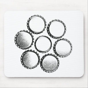 Bierflesjes Petten Bloem Muismat