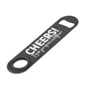 Bierflesopener van staal van Cheers Speed Flessenopener (Voorkant Gekanteld)
