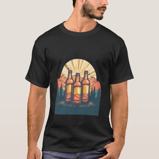 Bierflessen Bergambacht IPA Bier Outdoor Drink T-shirt (Voorkant)