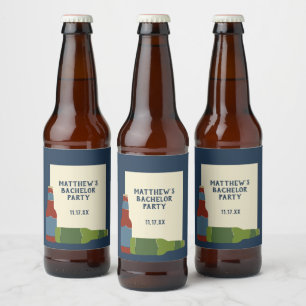 Bierflessen Grafisch Aangepast bericht Bier Etiket