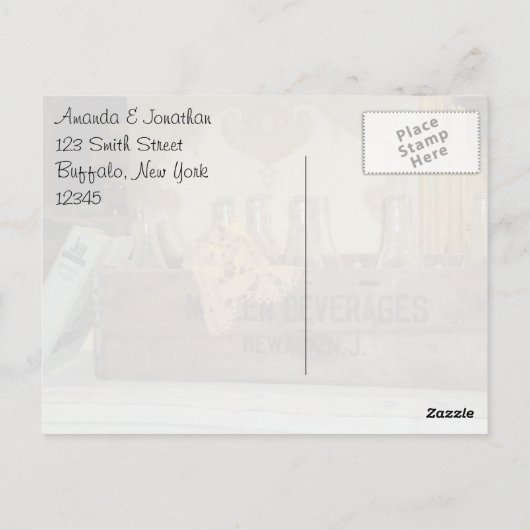  bierflessen leven nog steeds briefkaart (Achterkant)